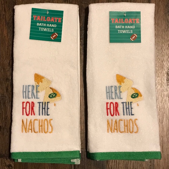 NWT Football Hand Towels set of 2 - Picture 1 of 1